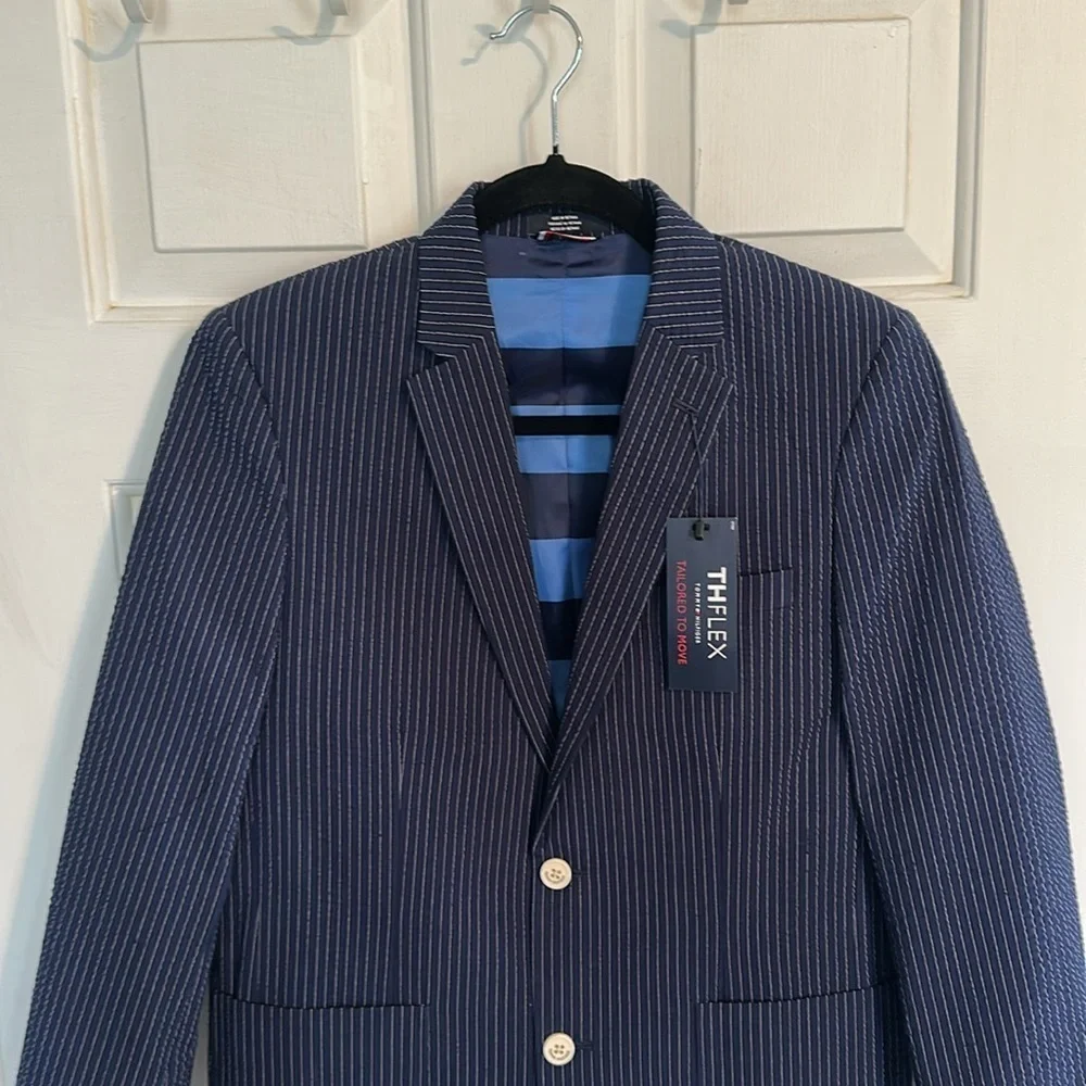 NWT Tommy Hilfiger Flag Blue Suit Jacket Multiple Sizes (boys 14&18)